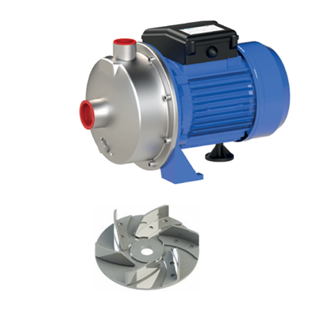 SMINOX/A-100/1 AISI 304 PASLANMAZ AÇIK ÇARKLI SANTRİFÜJ POMPA