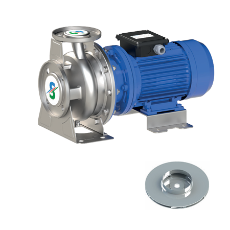 SMINOX160/32 2HP KOMPLE AISI 316 PASLANMAZ ÇELİK FLANŞ BAĞLANTILI RİGİT KAPLİNLİ SANTRİFÜJ POMPA