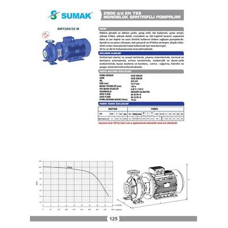SMT250/32 M 15 KW EN 733 MONOBLOK SANTRİFÜJ POMPA