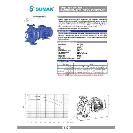 SMT250/40 M 3 KW EN 733 MONOBLOK SANTRİFÜJ POMPA